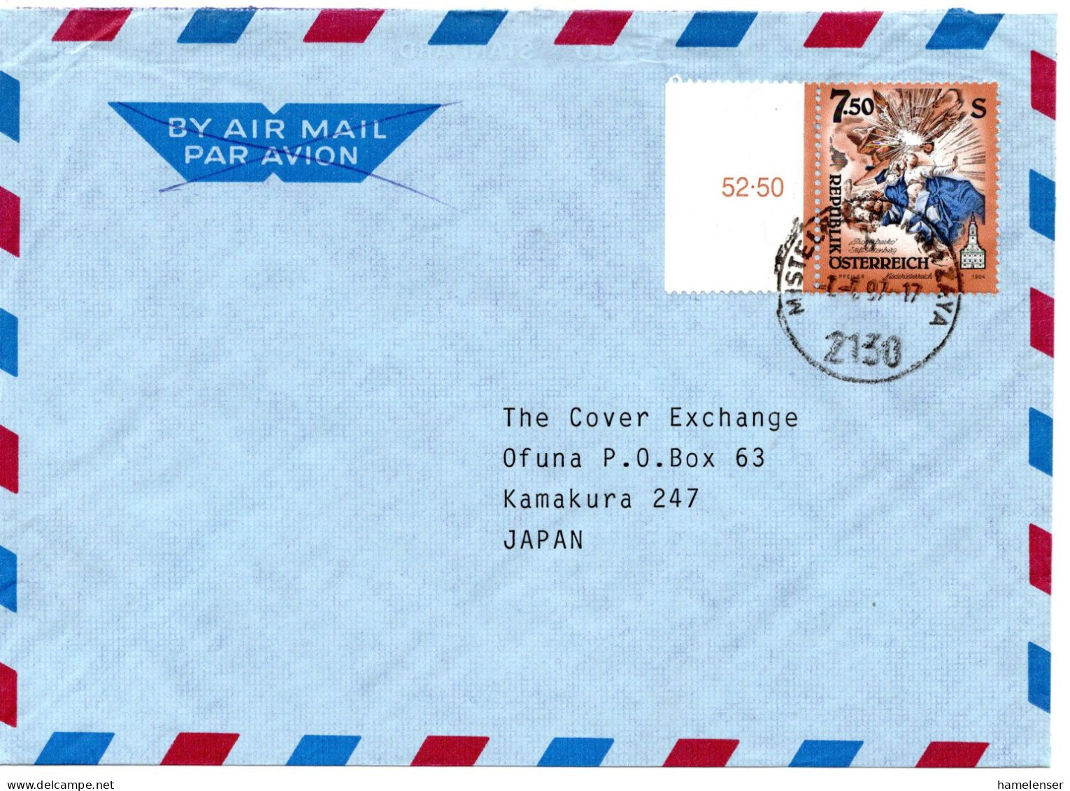 77169 - Österreich - 1997 - S7,50 Sagen EF A Bf MISTELBACH -> Japan - Covers & Documents