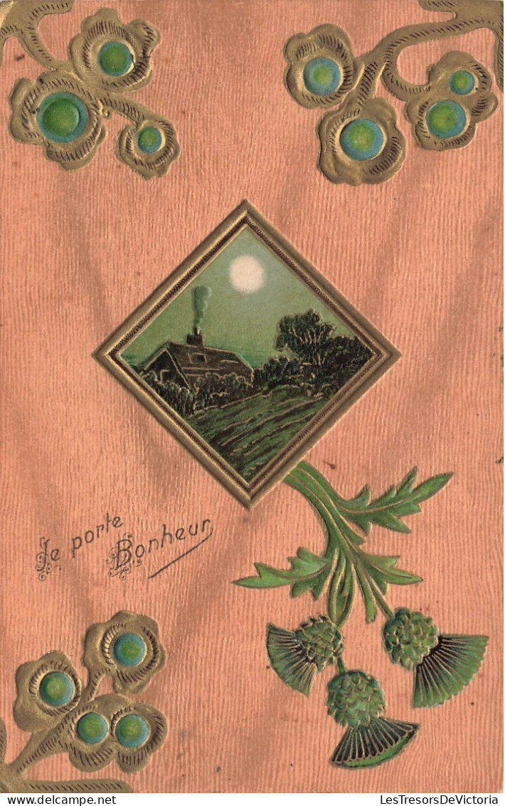 FANTAISIES - Je Porte Bonheur - Pleine Lune - Carte Postale Ancienne - Sonstige & Ohne Zuordnung