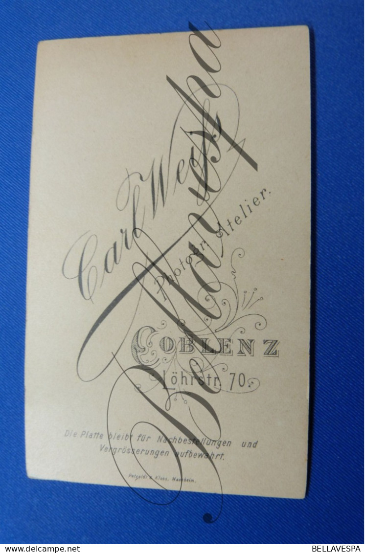 C.D.V Carte De Visite Atelier Studio Portre Carl WEIFS Coblenz - Anciennes (Av. 1900)