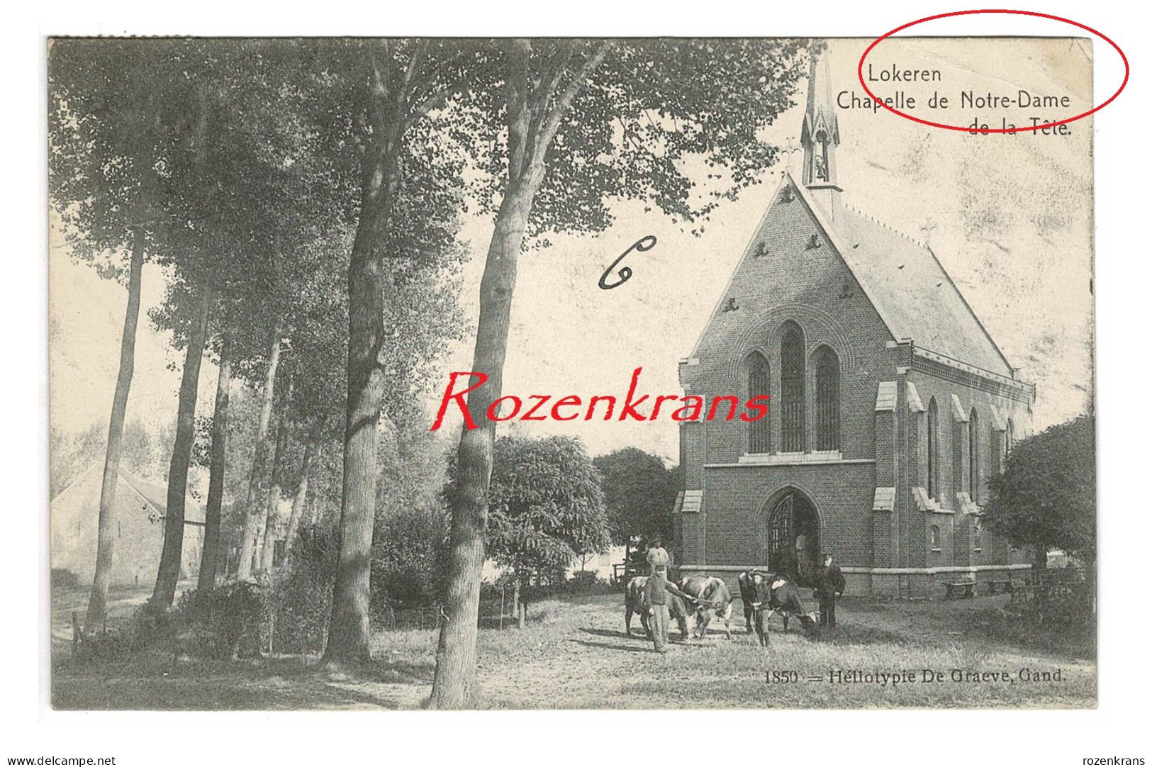 Lokeren - Chapelle De Notre Dame 1909 Hélioypie De Graeve Gand Gent Nr. 1850 - Lokeren