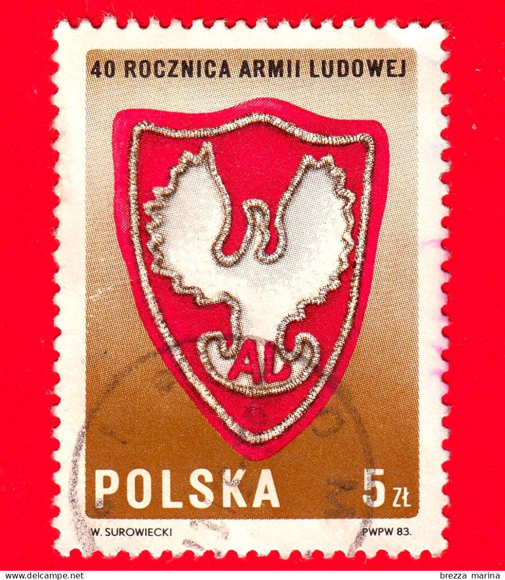 POLONIA - Usato - 1983 - 40 Anni Dell' Armata Popolare - Distintivo Del Generale Bem Brigade  - 5 Zl - Oblitérés