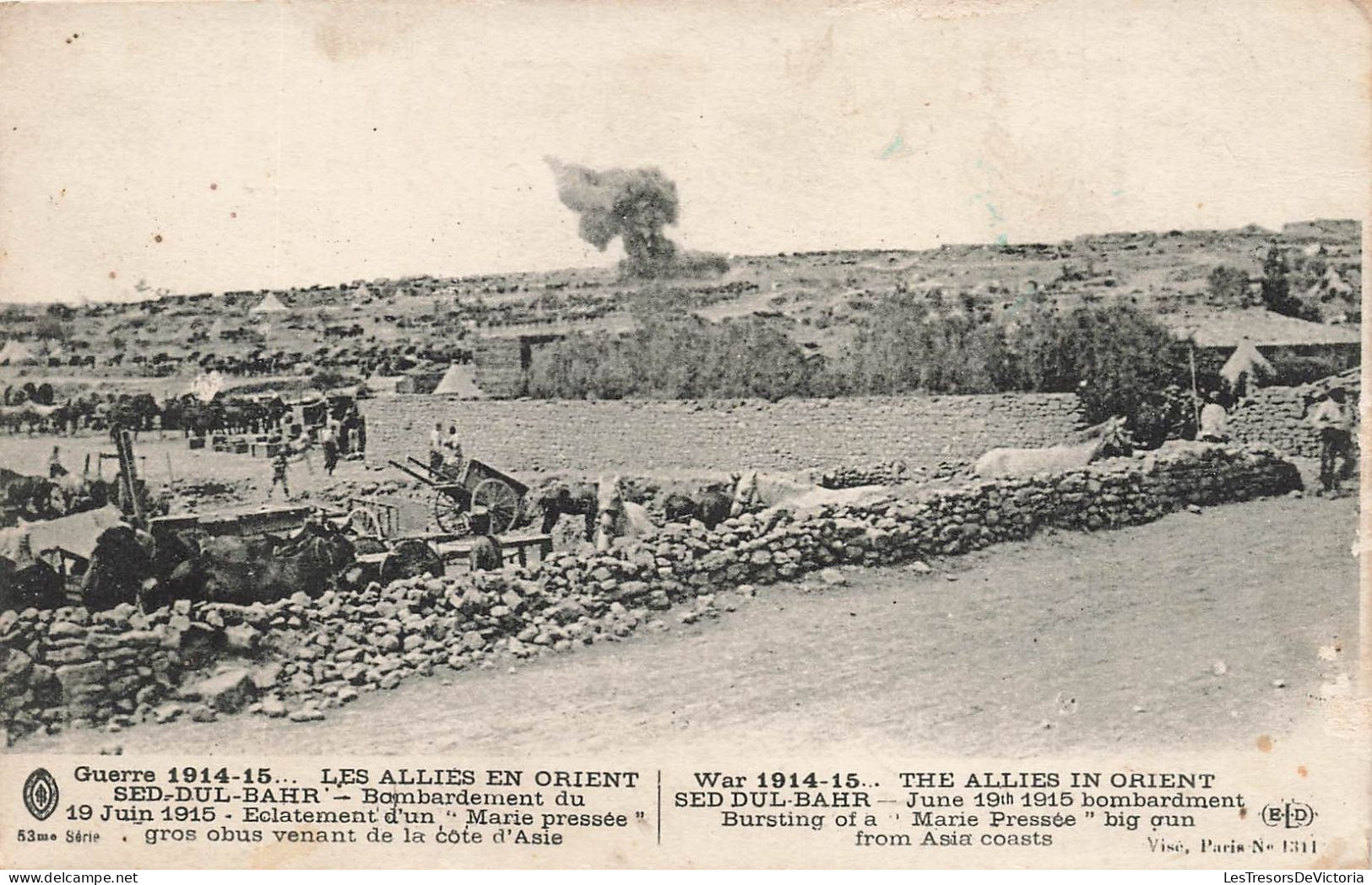 MILITARIA - Guerre 1914-15 - Les Alliers En Orient Sed Dul Bahr - Bombardement Juin 1915 - Carte Postale Ancienne - War 1914-18