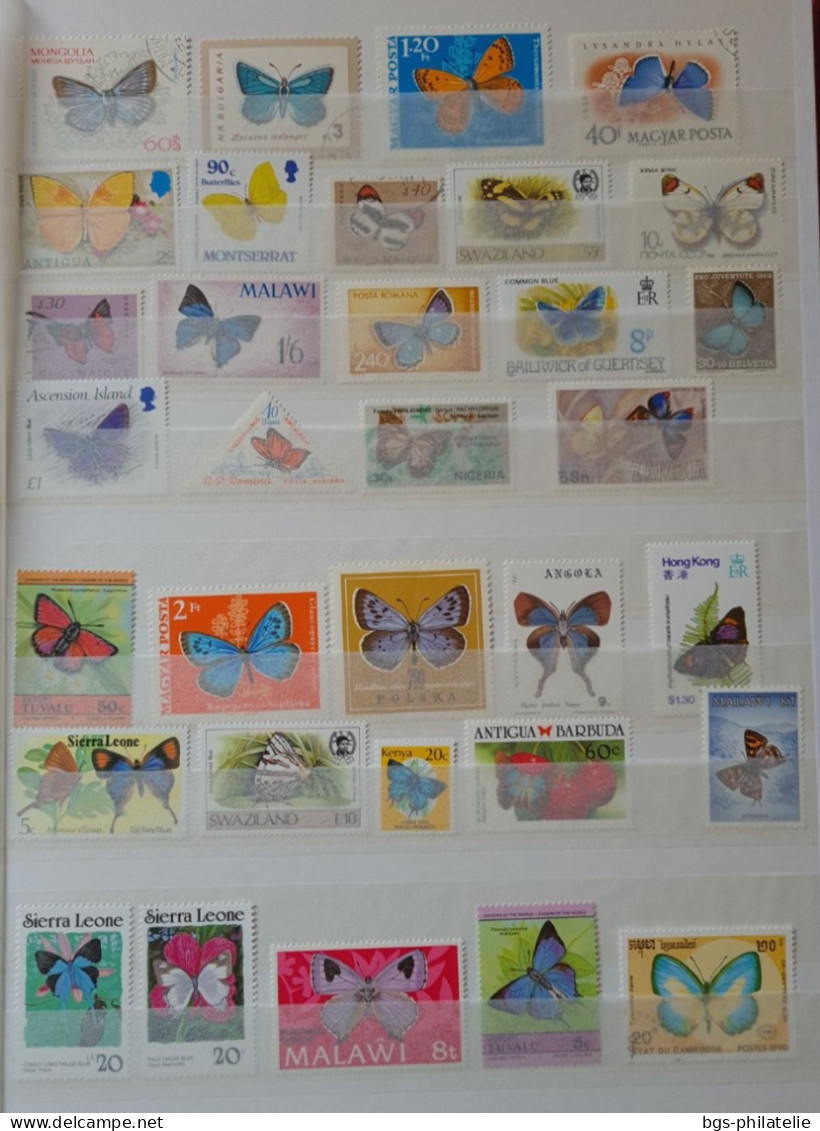 Collection De Timbres Sur Le Thème Des Papillons. - Sammlungen (ohne Album)