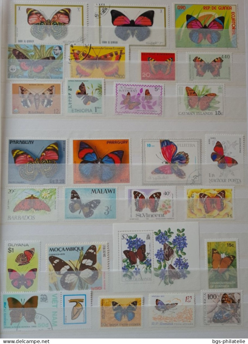 Collection De Timbres Sur Le Thème Des Papillons. - Sammlungen (ohne Album)