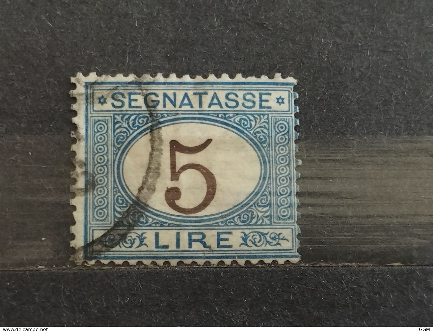 1870/1874. Italia. Segnatasse 5 Lire. Usado. - Gebraucht