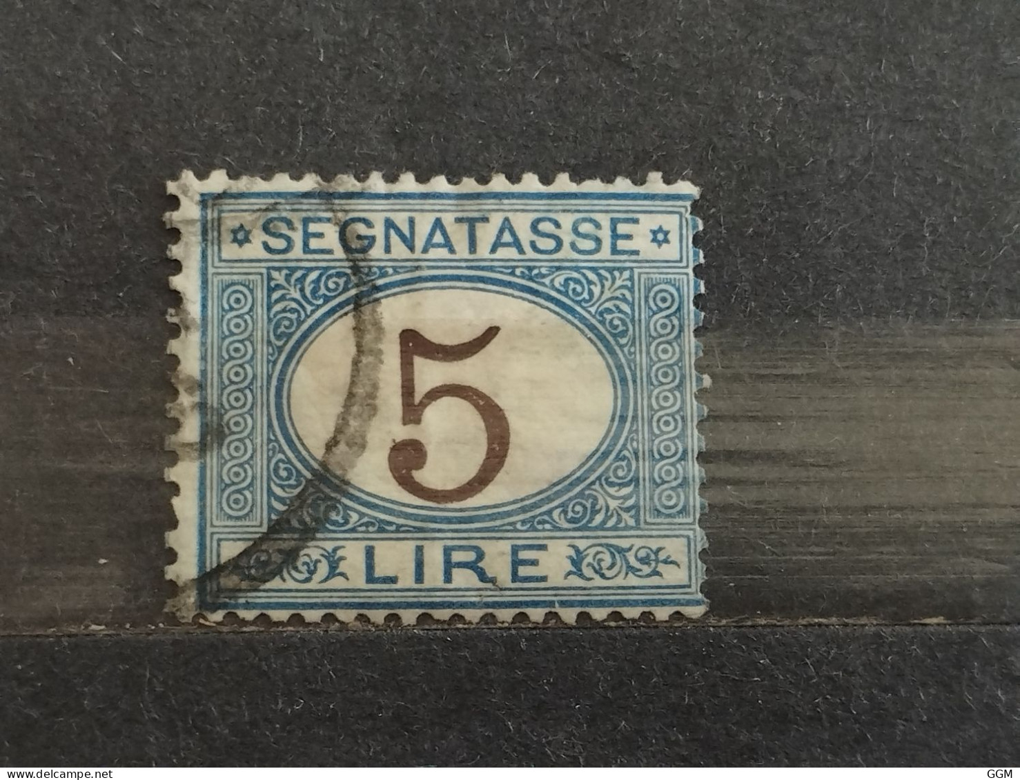 1870/1874. Italia. Segnatasse 5 Lire. Usado. - Oblitérés