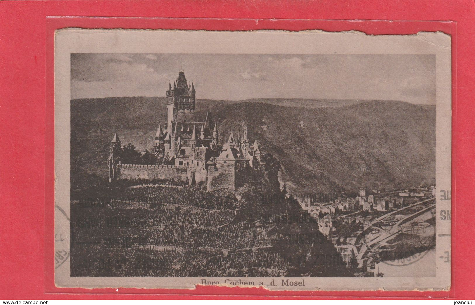 BURG COCHEM A. D. MOSEL .  TAMPON " POSTES Et ARMEES N° 22 " Du 18-7-1928 .  2 SCANNES - Cochem