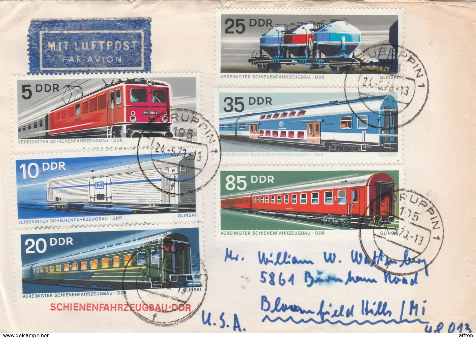 DDR Old Cover Mailed - Briefe U. Dokumente