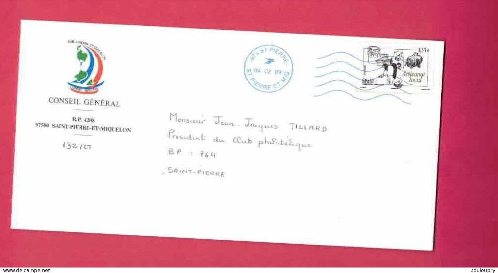 Lettre De 2009 Pour Saint-Pierre - YT N° 947 - Artisanat Local - Lettres & Documents