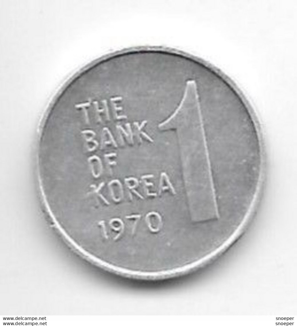 *south Korea 1 Won 1970  Km 4a  Xf - Korea (Zuid)