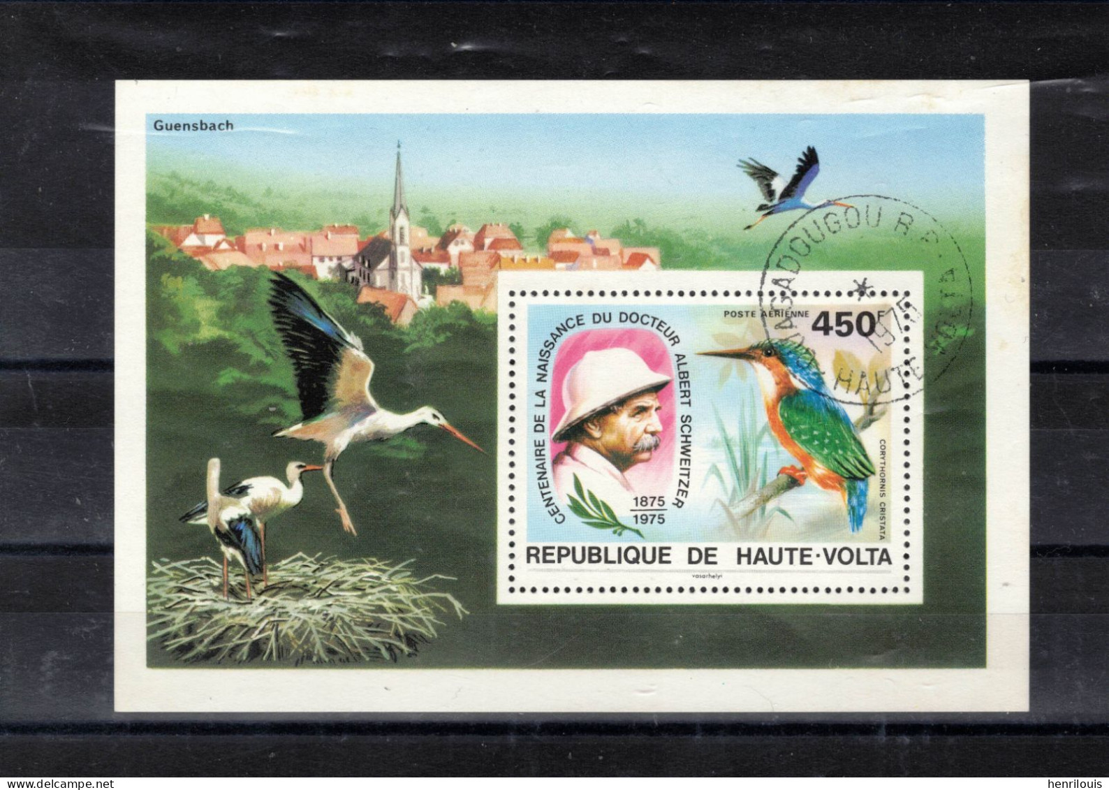 HAUTE VOLTA  Bloc-feuillet De 1975  ( Ref 7625 C ) Oiseaux - Docteur Schweitzer - Alto Volta (1958-1984)