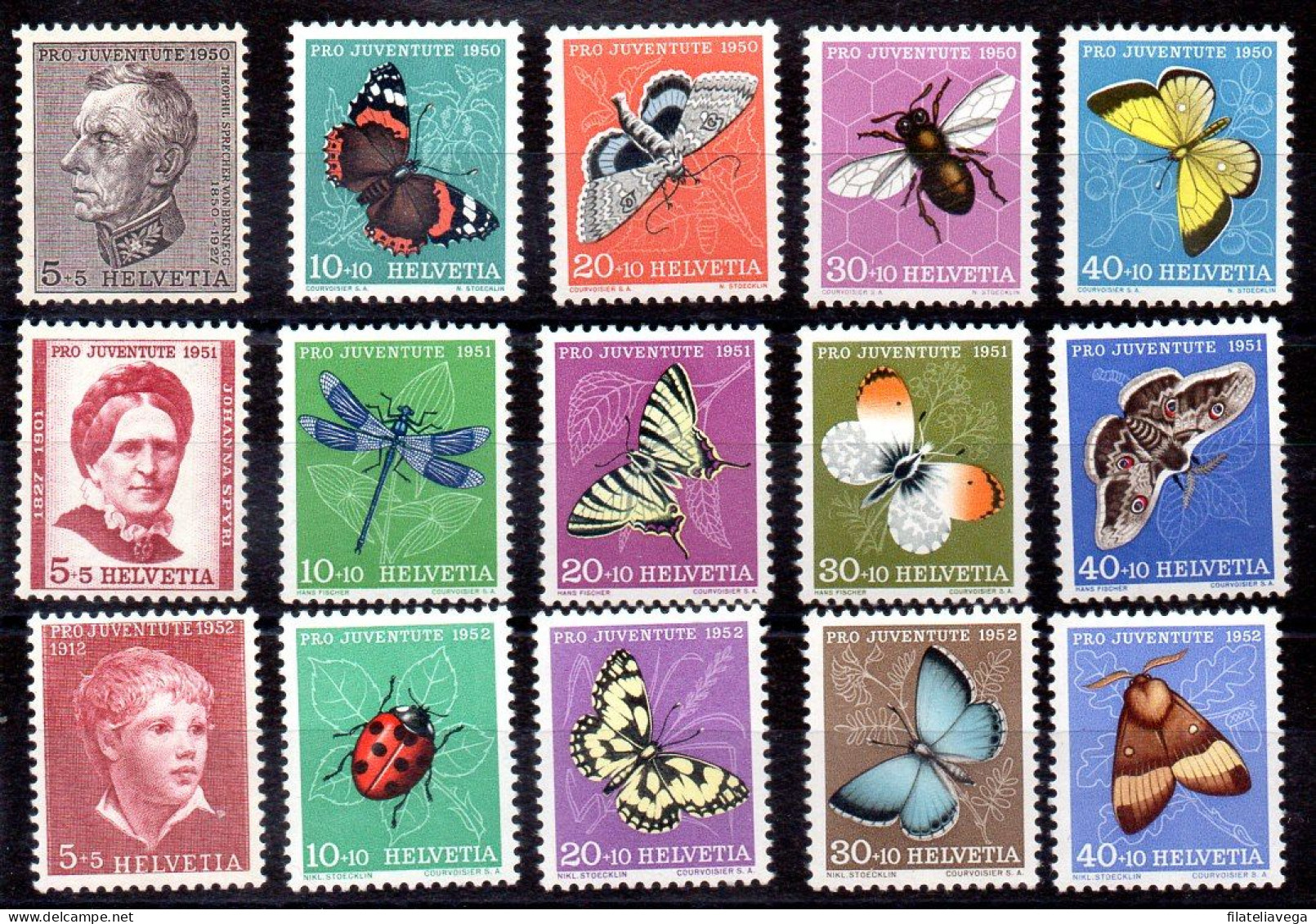 Suiza Series Nº Yvert 502/06 + 512/16 + 526/30 ** - Unused Stamps