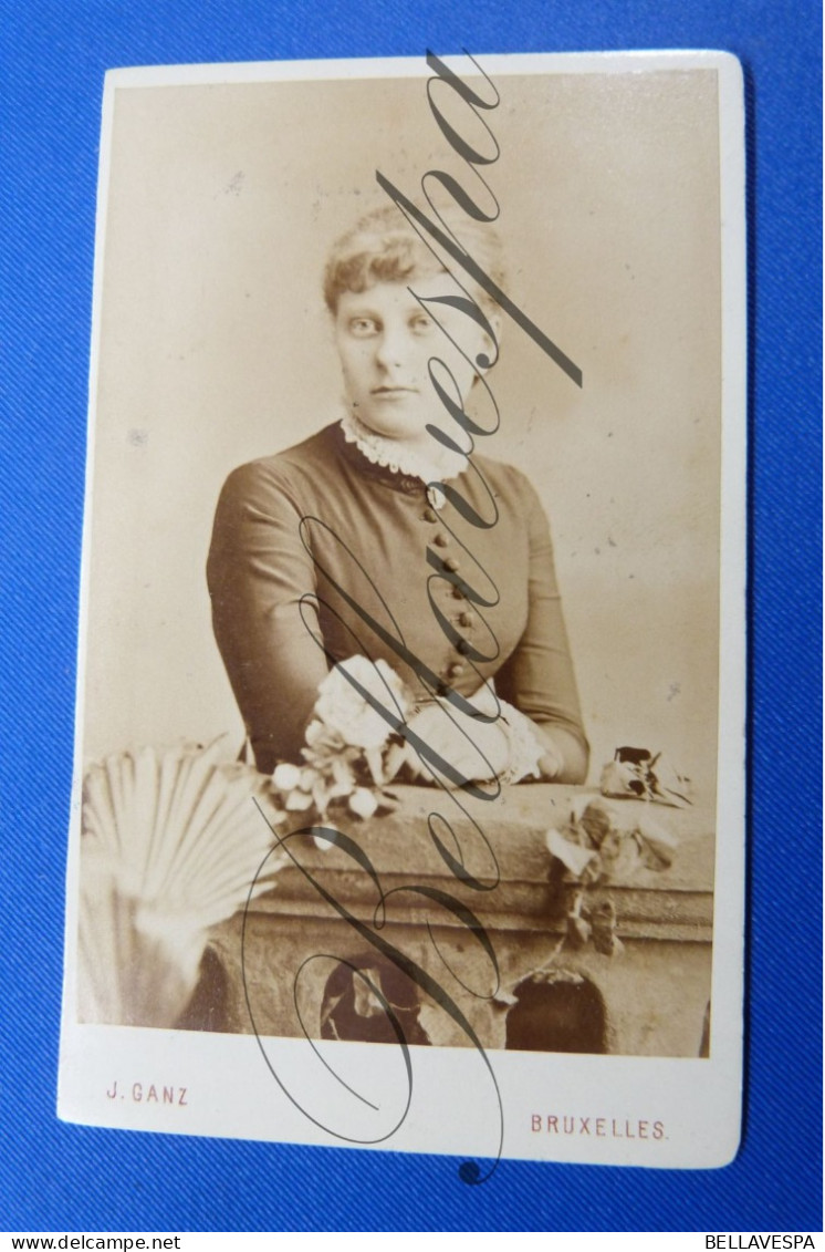 C.D.V Carte De Visite Atelier Studio Portret J.GANZ Bruxelles - Anciennes (Av. 1900)