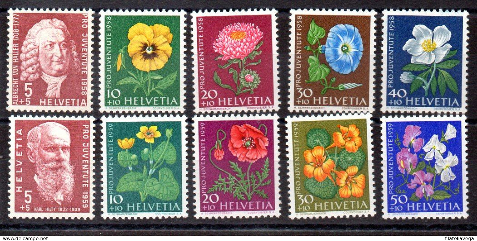 Suiza Series Nº Yvert 616/20 + 634/38 ** - Nuevos