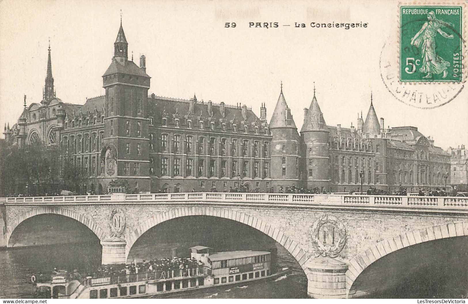 FRANCE - Paris - La Conciergerie - Vue Sur Le Pont - Bateau - Animé - Vue D'ensemble - Carte Postale Ancienne - Andere Monumenten, Gebouwen