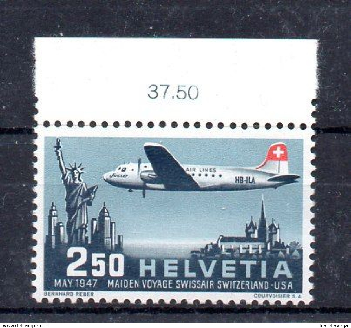 Suiza Series Aéreo Nº Yvert 41 ** - Ungebraucht