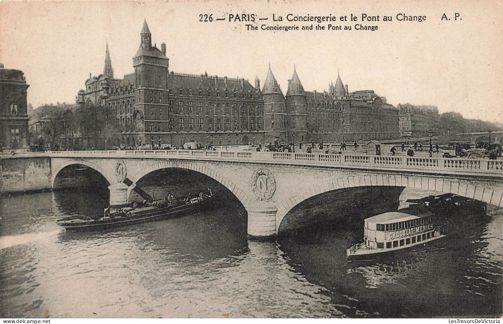 FRANCE - Paris - La Conciergerie Et Le Pont Au Change - A P - Vue Sur Le Pont - Animé - Carte Postale Ancienne - Sonstige Sehenswürdigkeiten