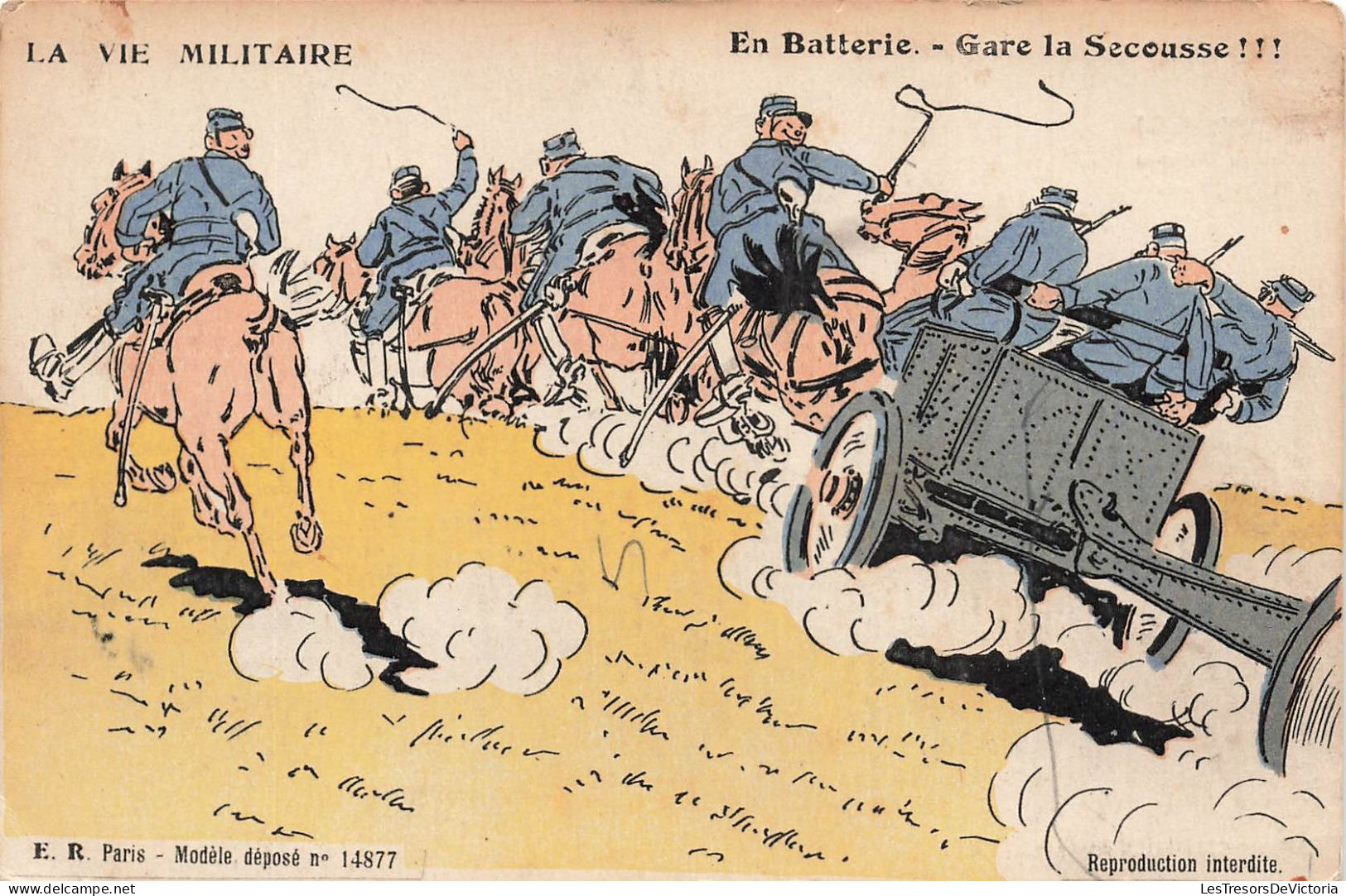 MILITARIA - La Vie Militaire - En Batterie - Gare La Secousse - Animé - Carte Postale Ancienne - Other & Unclassified