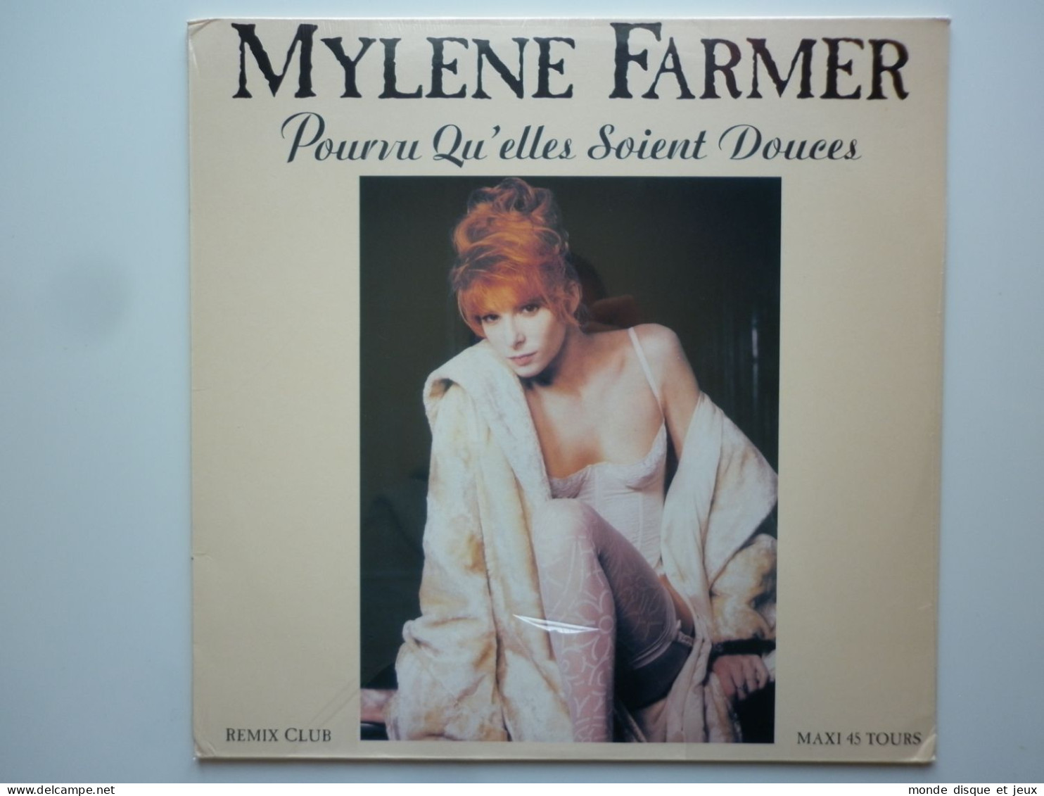 Mylene Farmer Maxi 45Tours Vinyle Pourvu Qu'elles Soient Douces Exclusivité Couleur Orange - 45 Toeren - Maxi-Single