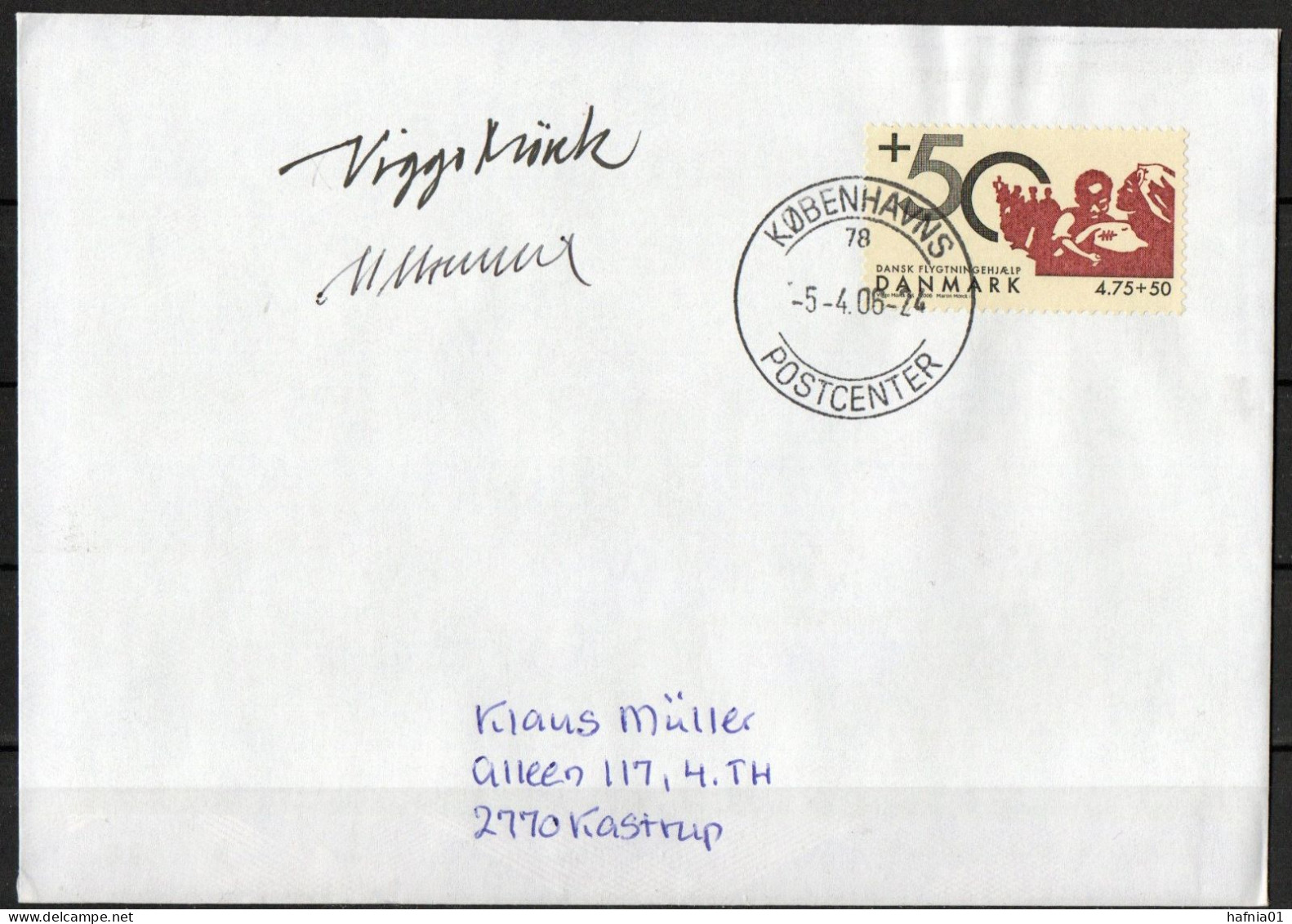 Martin Mörck. Denmark 2006. Refugee Assistance. Michel 1427 On Cover. RARE! Signed. - Storia Postale