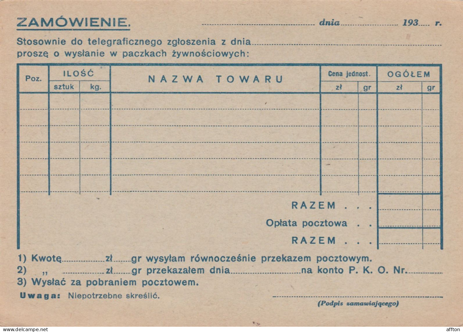 Poland Old Card - Stamped Stationery