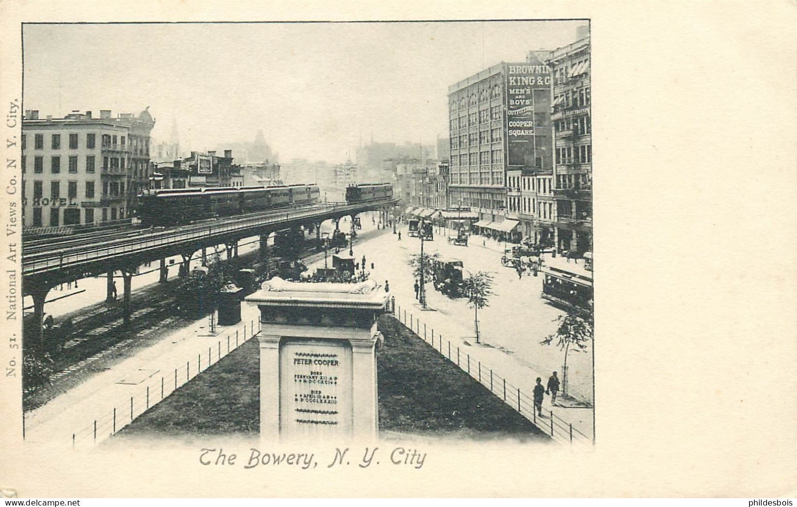 ETATS UNIS  NEW YORK  The Bowery  ( Train Metro ) - Transportes