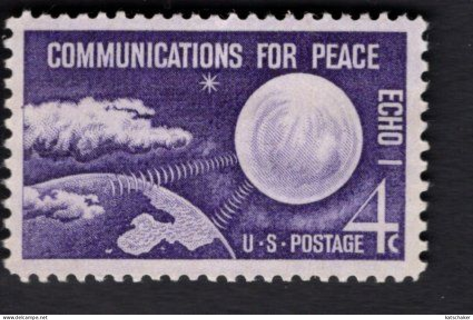 202747440 1960 SCOTT 1173 (XX) POSTFRIS MINT NEVER HINGED  -  ECHO I - COMMUNICATIONS FOR PEACE ISSUE - Ungebraucht