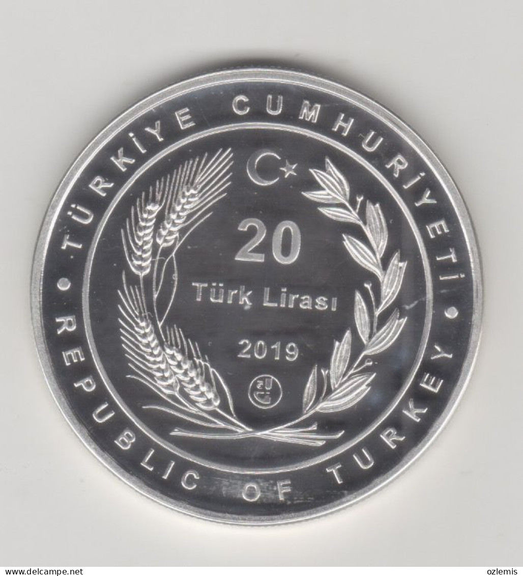 BODRUM ,LIGHTHOUSE ,BODRUM  FENERI , COMMEMORATIVE  SILVER COIN ,2017  ,TURKEY - Türkei