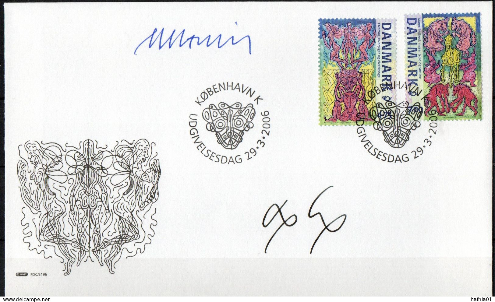 Martin Mörck. Denmark 2006.  NORDEN. Michel 1431 - 1432 FDC. Signed. - Briefe U. Dokumente