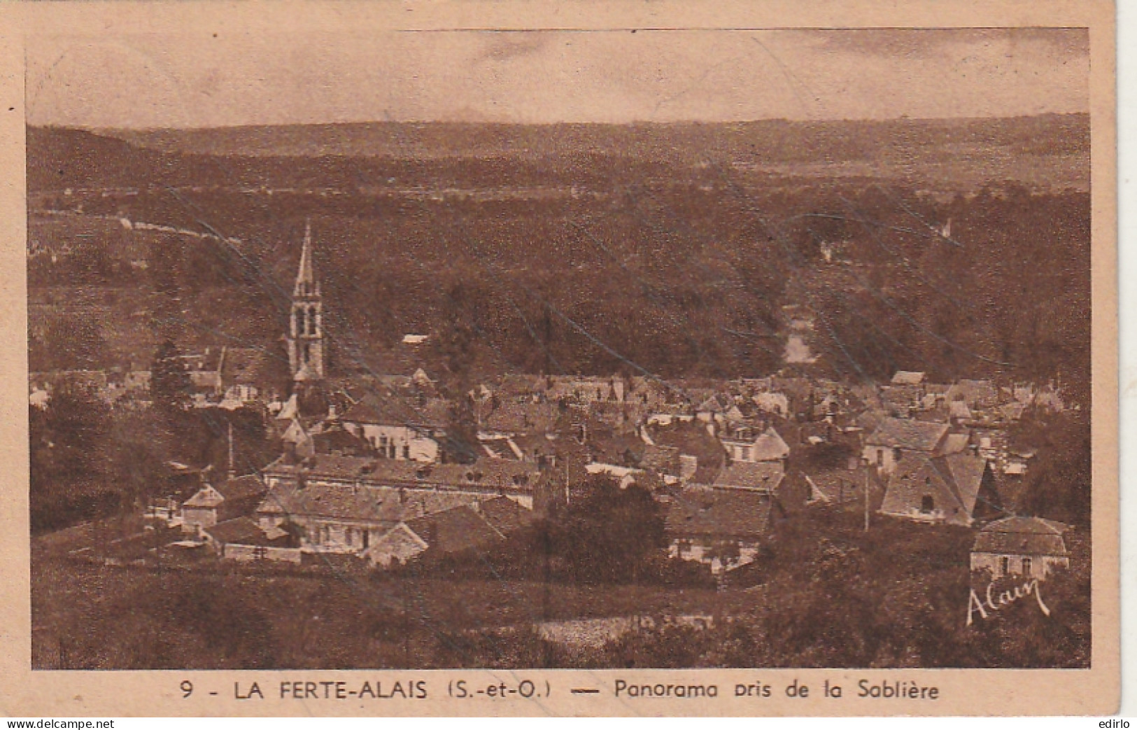 ** 91  *** LA FERTE ALAIS Panorama Pris De La Sablière  Timbrée TTB  - La Ferte Alais