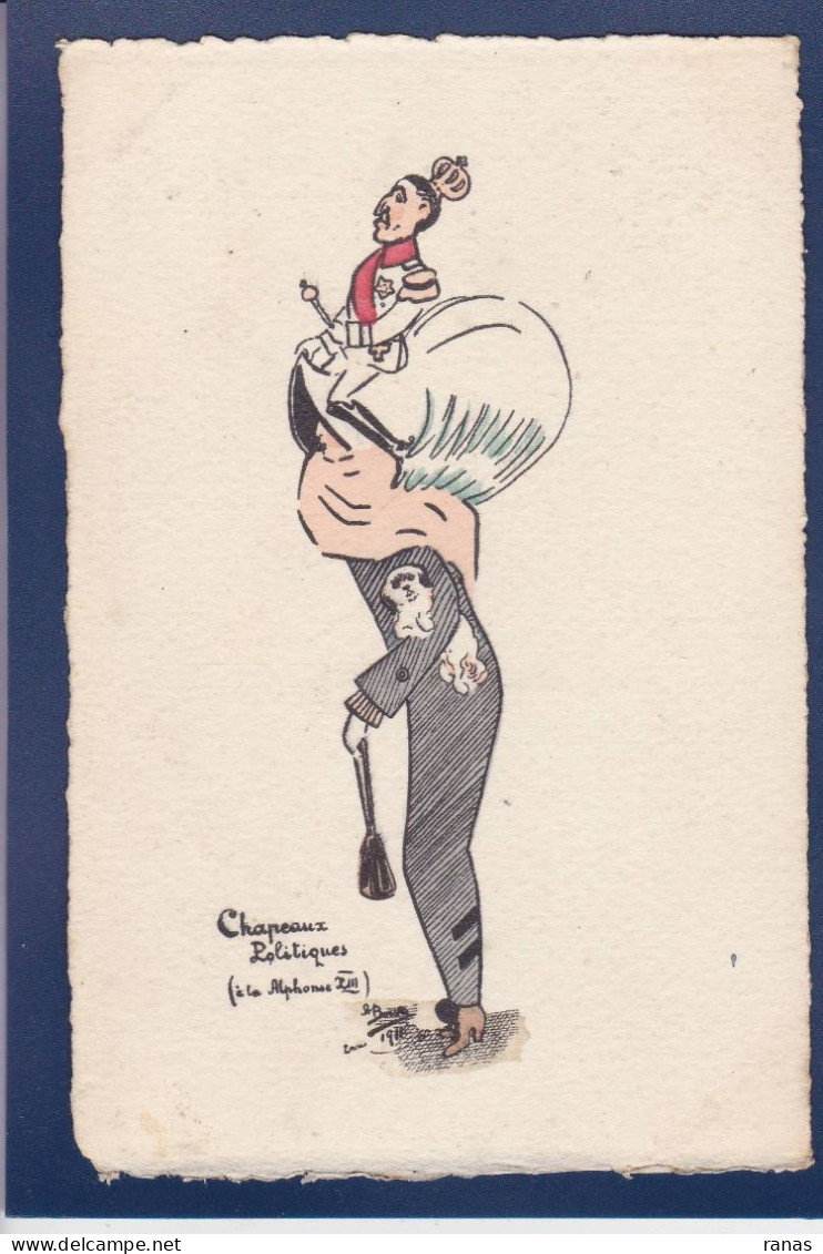 CPA Bursky Stanislas Satirique Caricature Par Bursky Circulé Cochon Pig Espagne Alphonse XIII - Sonstige & Ohne Zuordnung