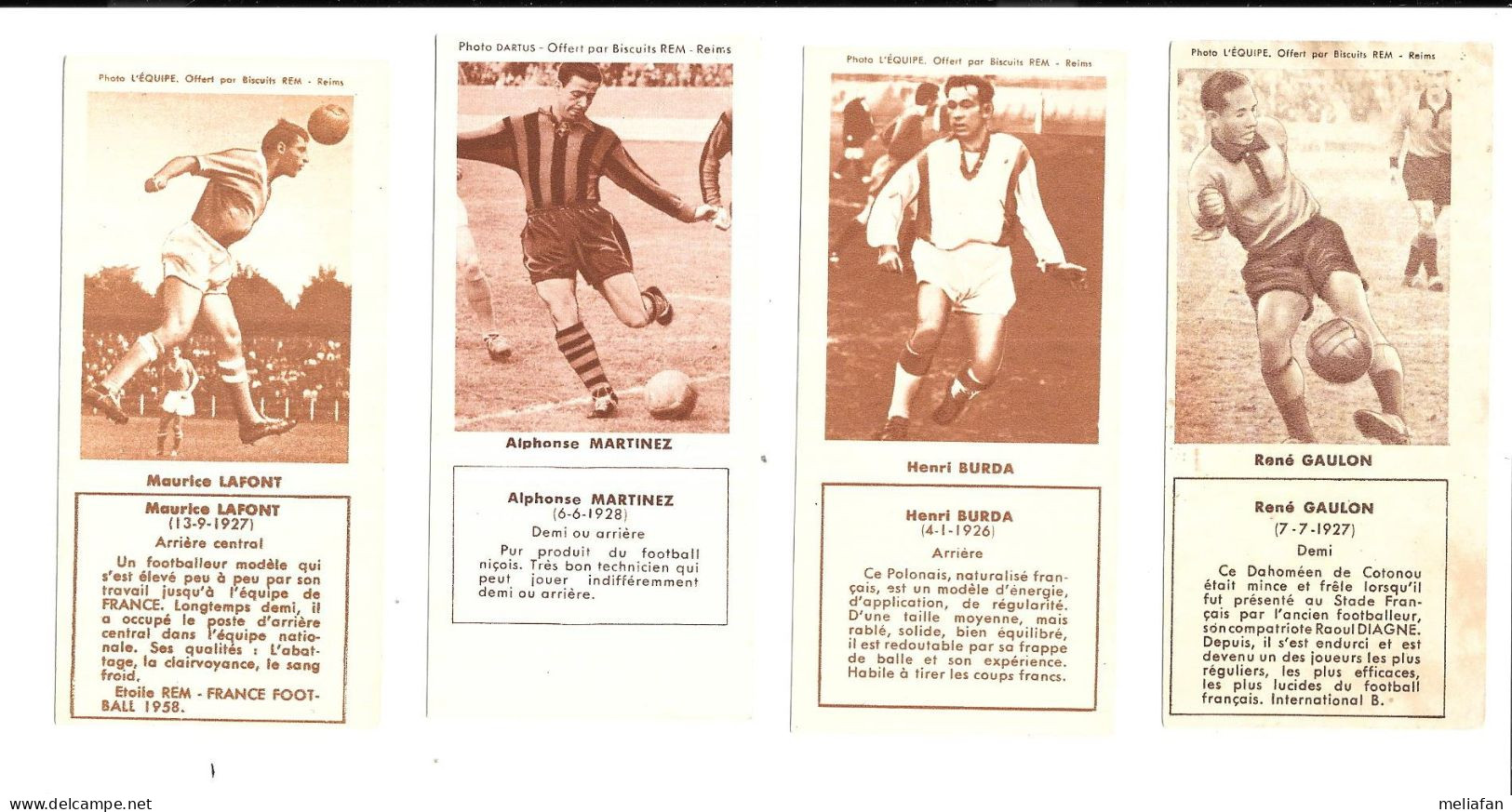 DA32 - IMAGES BISCUITS REM - MAURICE LAFONT - HENRI BURDA - RENE GAULON - ALPHONSE MARTINEZ - Sonstige & Ohne Zuordnung