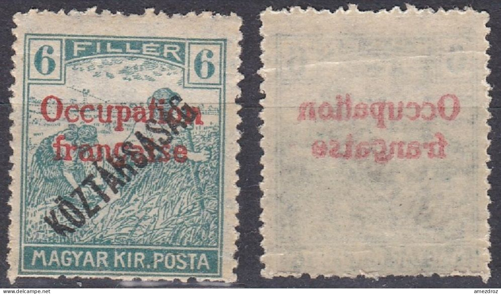 Hongrie Arad 1919  Mi 34 NMH ** Moissonneurs Surcharge Recto Verso (A8) - Nuovi