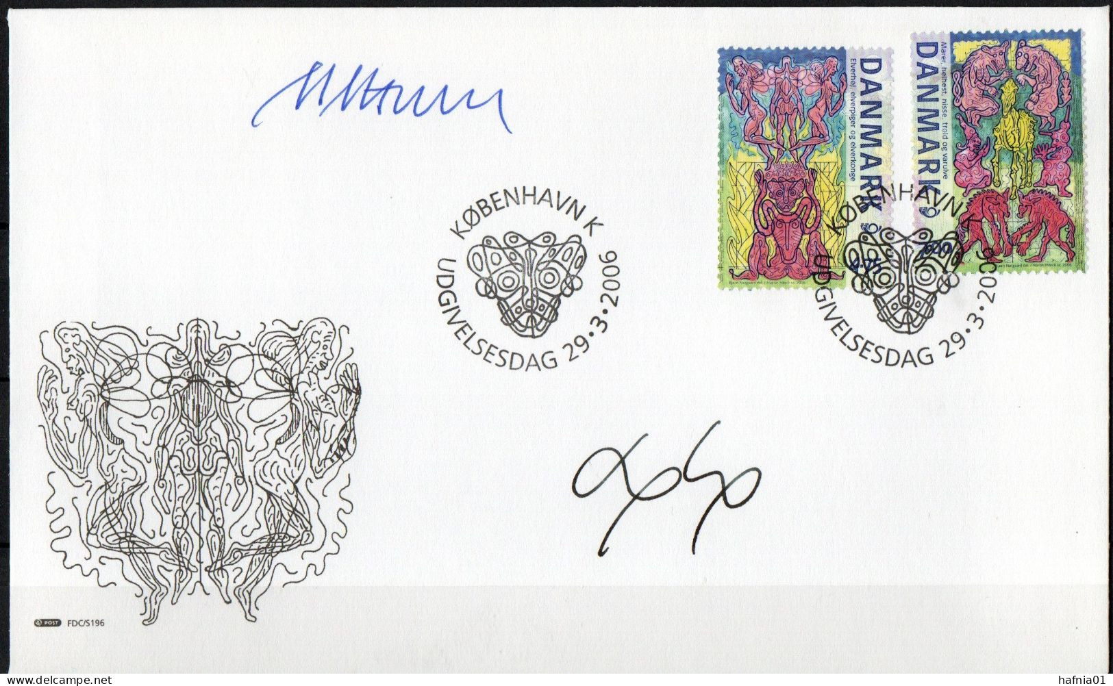 Martin Mörck. Denmark 2006.  NORDEN. Michel 1431 - 1432 FDC. Signed. - Briefe U. Dokumente