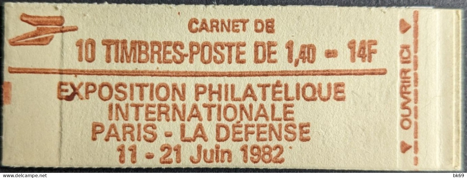 2102 C5 Conf. 6 Daté 4/ 31.7.80 Carnet Fermé Sabine 1.40F Rouge - Modernes : 1959-...