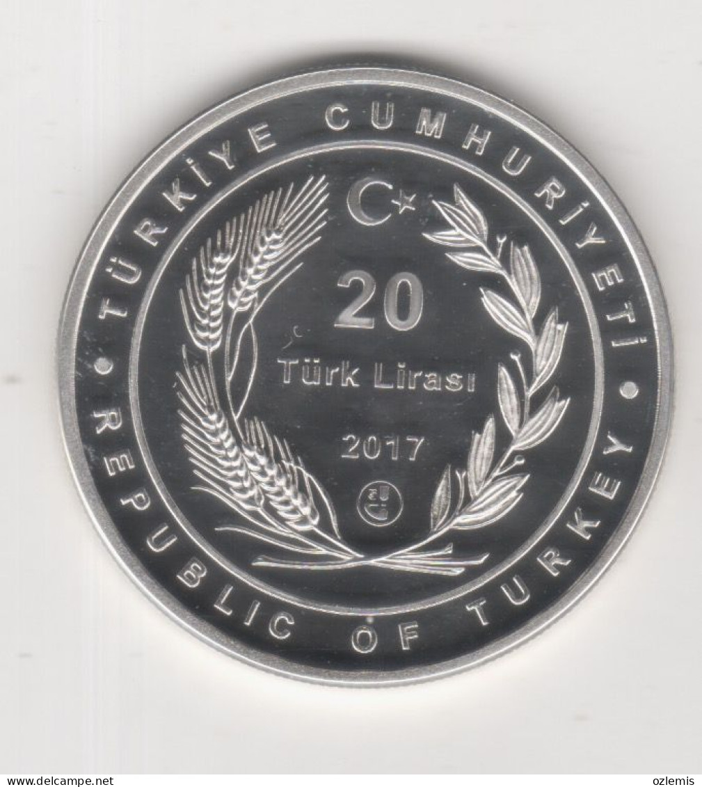 DATCA ,LIGHTHOUSE ,DEVEBOYNU FENERI , COMMEMORATIVE , SILVER COIN ,2017  ,TURKEY - Turquie