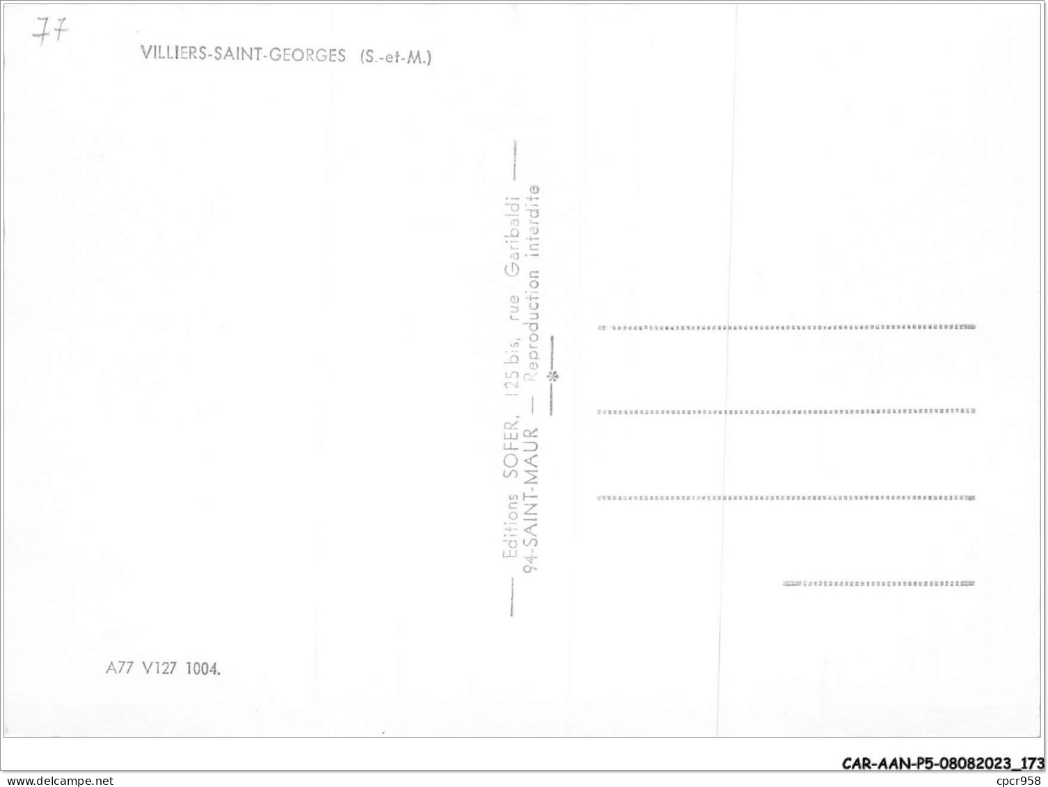 CAR-AANP5-77 CPSM-0453 - VILLIERS-SAINT-GEORGES - Vue D'ensemble - 15x10cm - Villiers Saint Georges