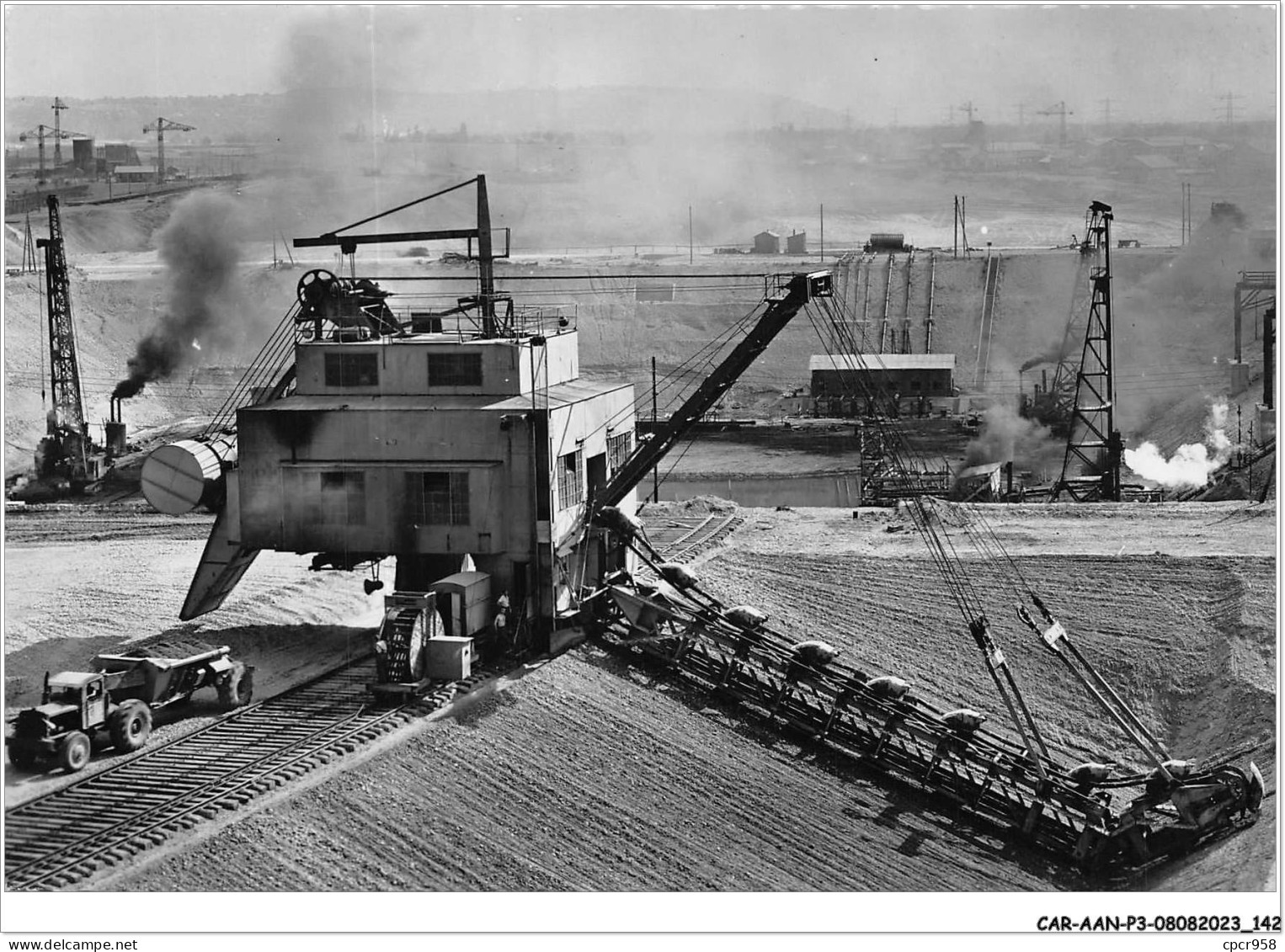 CAR-AANP3-68 CPSM-0247 - CHANTIER D'OTTMARSHEIM - Excavateur Dans Le Canal De Fuite - 15x10cm - Ottmarsheim