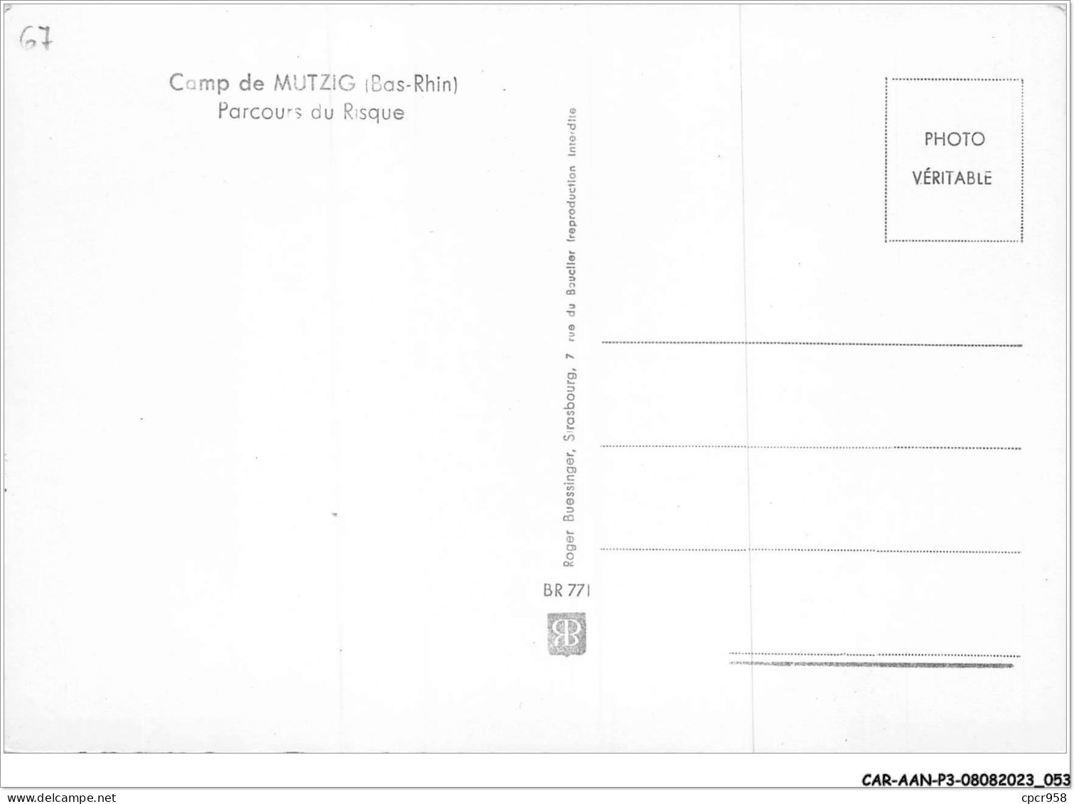 CAR-AANP3-67 CPSM-0202 - CAMP DE MUTZIG - Parcours Du Risque  - 15x10cm - Mutzig