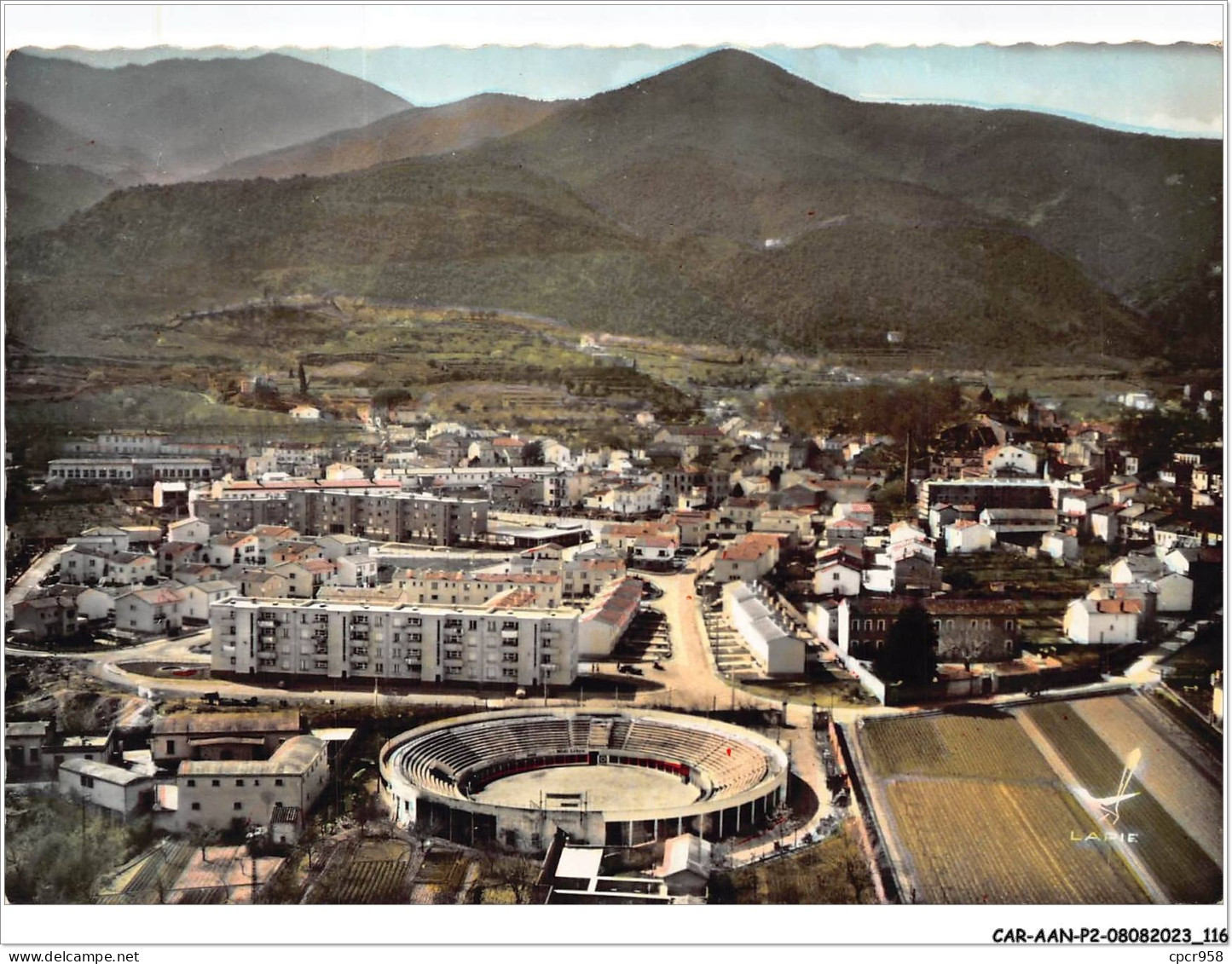 CAR-AANP2-66 CPSM-0146 - CERET - Les Arènes Et Nouveau Quartier - 15x10cm - Ceret