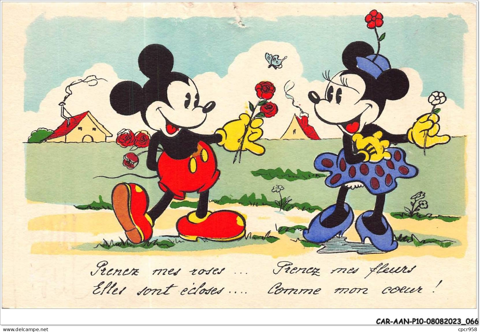 CAR-AANP10-DISNEY-0911 - MICKEY MOUSE - Mickey Et Minnie Mouse Cueillent Des Roses - Disneyland