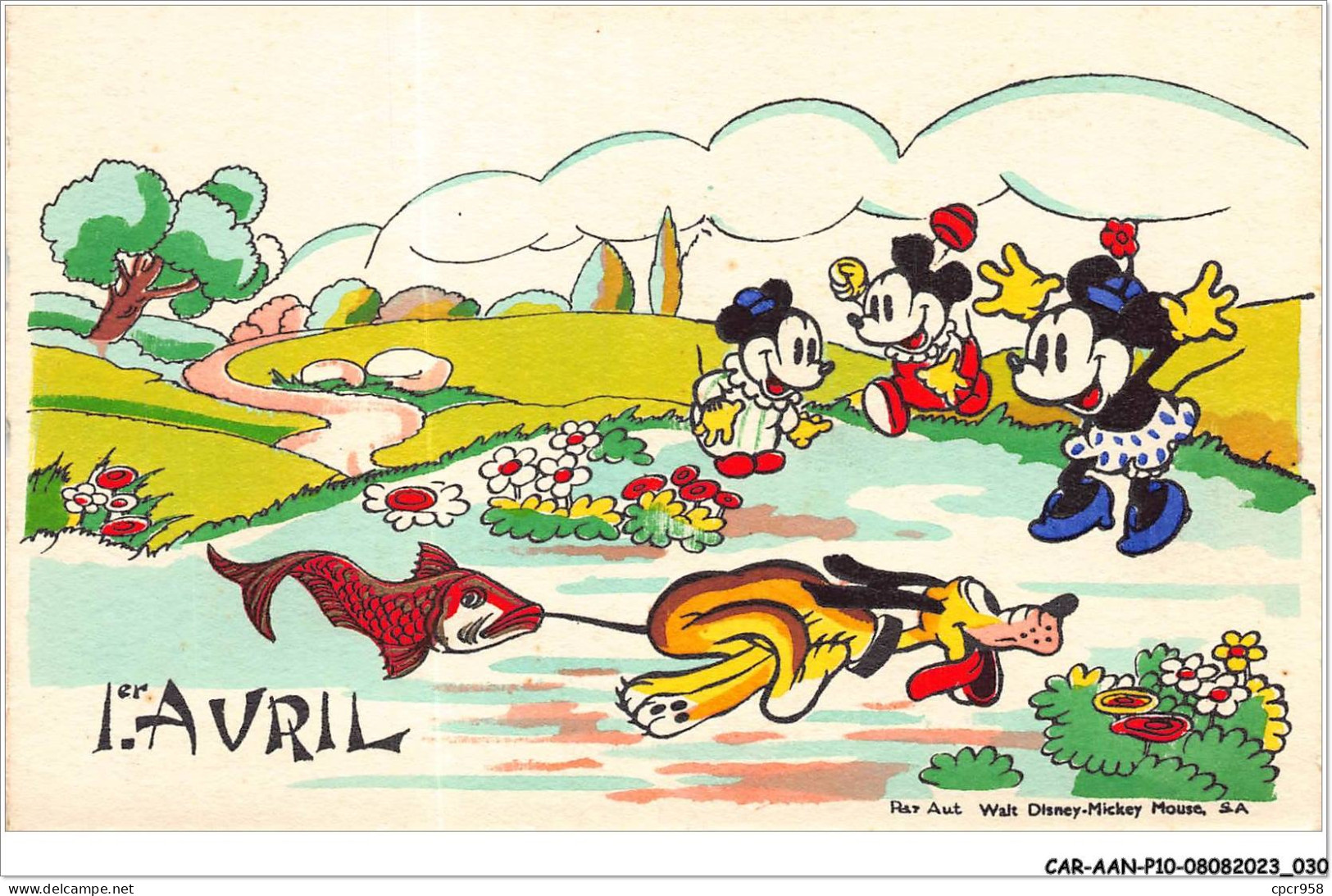 CAR-AANP10-DISNEY-0893 - MICKEY MOUSE - Mickey - Jojo Et Michou Mouse - Pluto - Disneyland