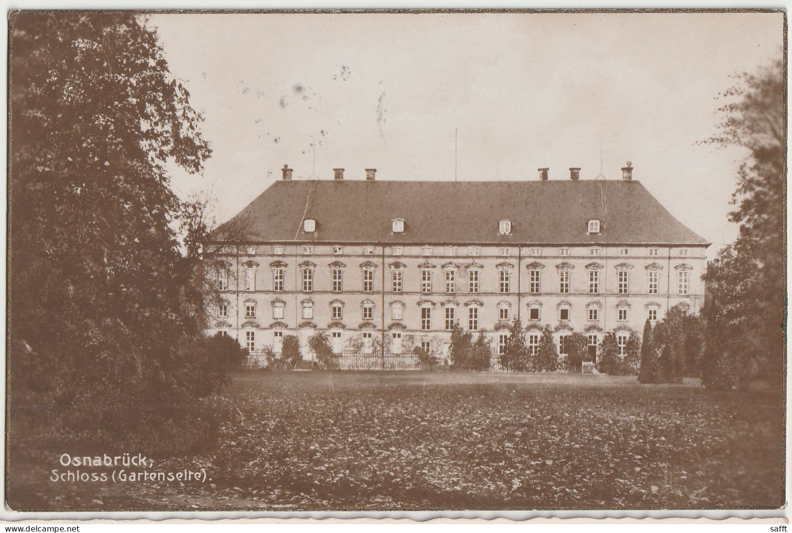 AK Osnabrück, Schloss, Gartenseite 1936 - Osnabrueck