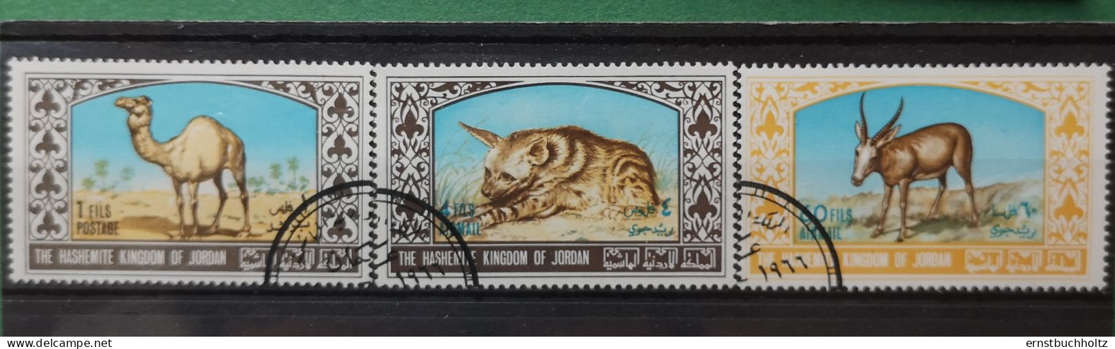 Jordanien 1967 Wildtiere Mi 669/74° Nur Die 3v Säuger Im Angebot - Jordan