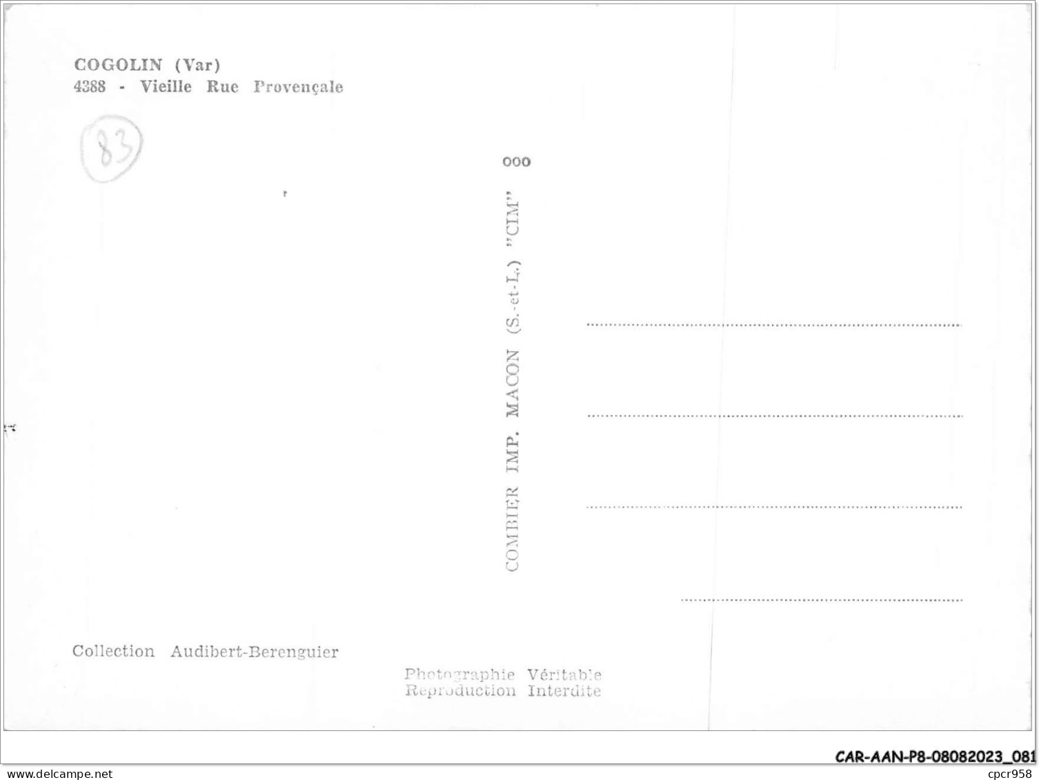 CAR-AANP8-83 CPSM-0706 - COGOLIN - Vieille Rue Provençale - 15x10cm - Cogolin