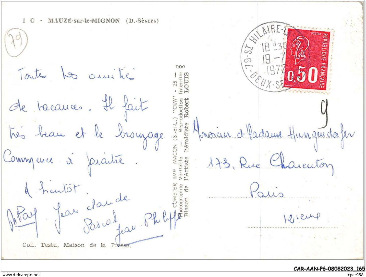 CAR-AANP6-79 CPSM-0541 - MAUZE-SUR-LE-MIGNON - Vue D'ensemble - 15x10cm - Mauze Sur Le Mignon