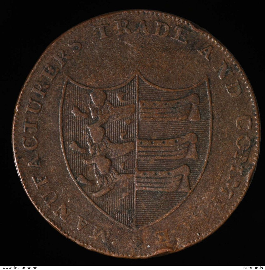  Grande-Bretagne / United Kingdom, , Sandwich Halfpenny Token, ND : 1790s, , Cuivre (Copper), TB+ (VF),
DH#39, Atkins#37 - Other & Unclassified