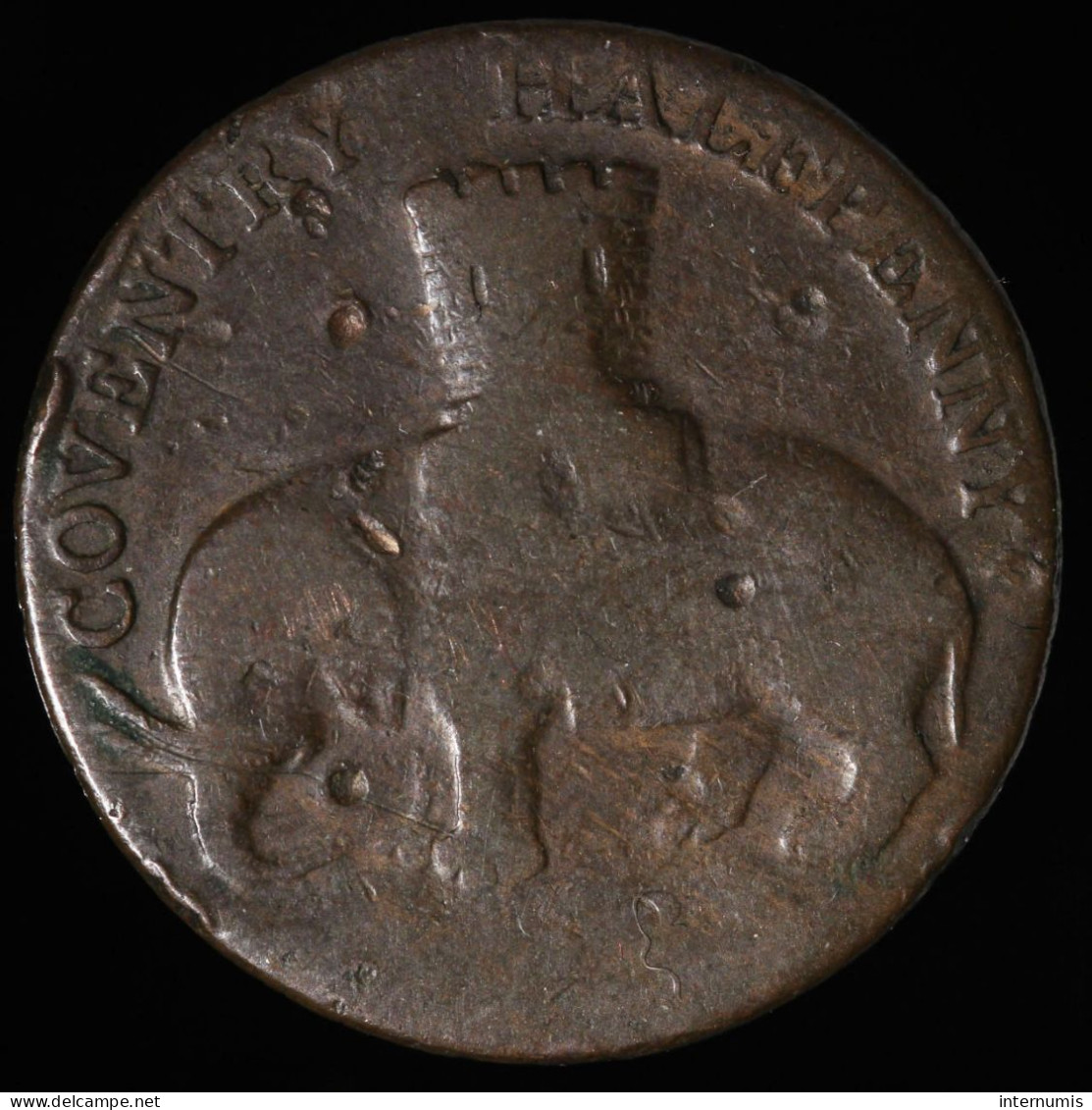  Grande-Bretagne / United Kingdom, Lady Godiva, Coventry Halfpenny, 1792, , Cuivre (Copper), TB (F),
DH# 237, Atkins#177 - Other & Unclassified