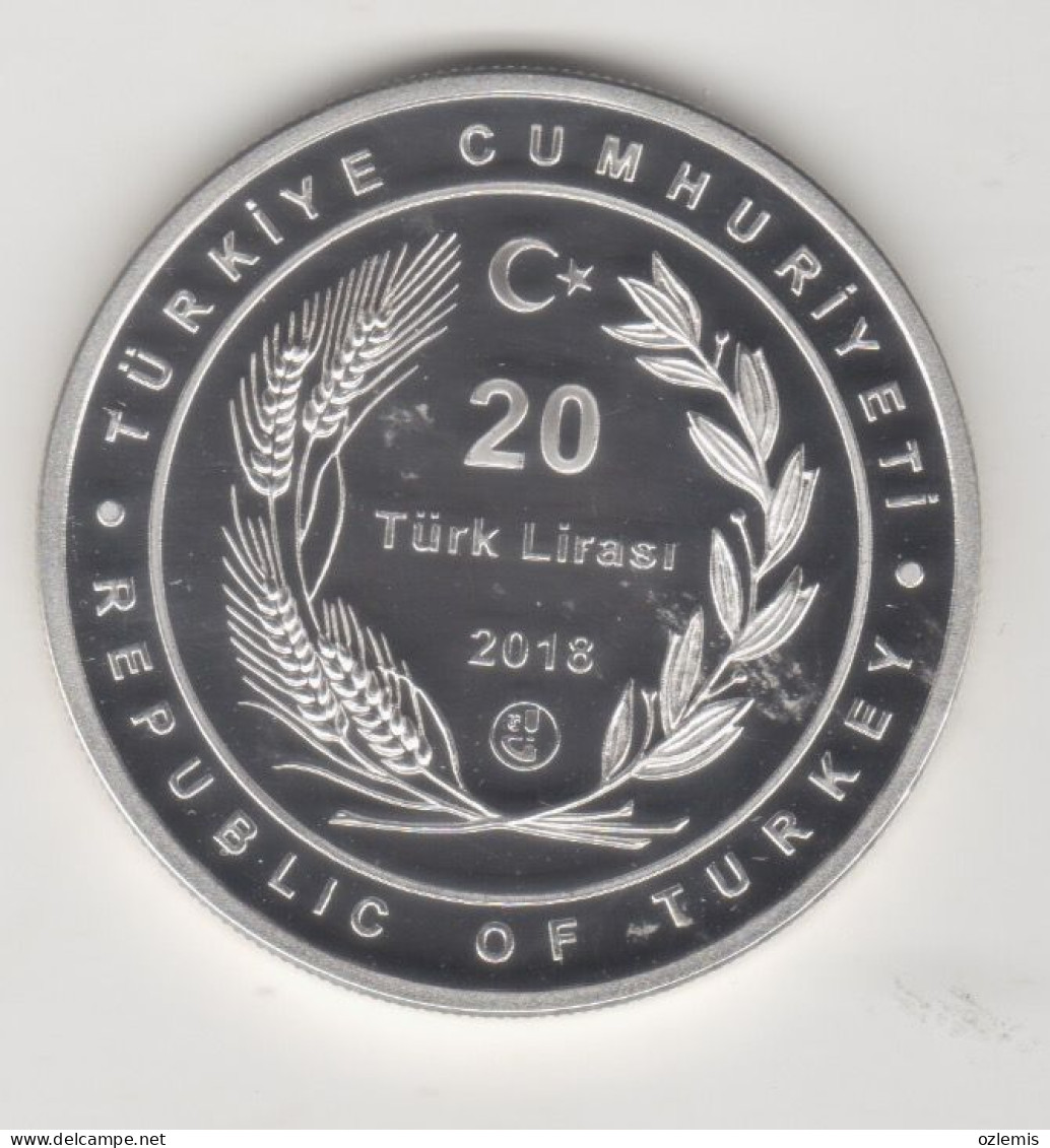 KOCAELI  ,LIGHTHOUSE ,YELKENKAYA FENERI , COMMEMORATIVE , SILVER COIN ,2018  ,TURKEY - Turquia