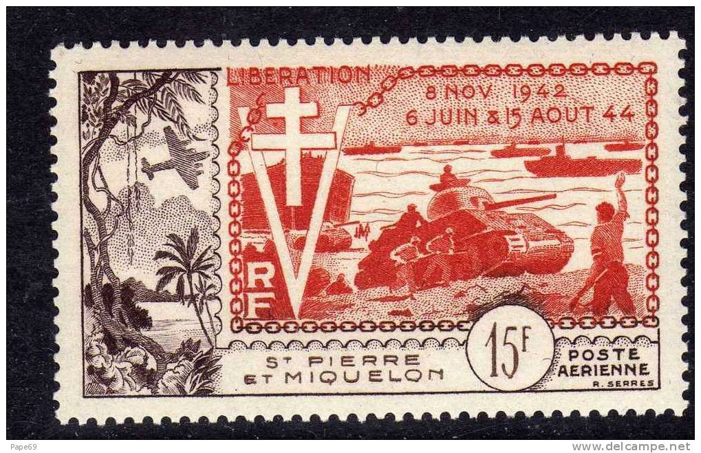 St Pierre Et Miquelon PA N° 22 XX 10ème Anniversaire De La Libération Sans Charnière, TB - Neufs